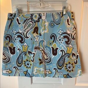 Adidas Floral Paisley Blue Skirt/Skort -12